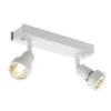 SLV No. 147371 PURI 2 Deckenleuchte weiss 2xGU10 max. 2x50W mit Decoring