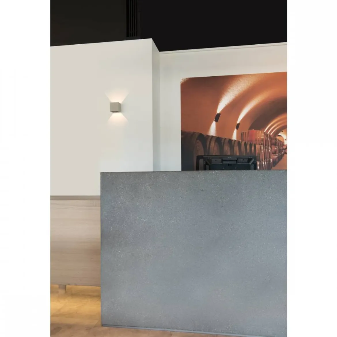 SLV No. 1000910 SOLID CUBE Wandleuchte QT14 grau max. 25W