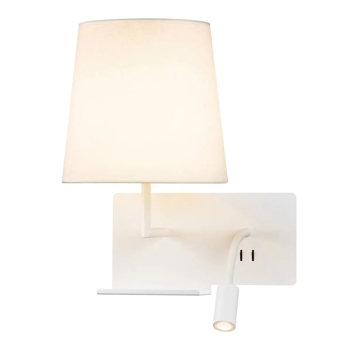 SLV No. 1003459 SOMNILA FLEX Indoor LED Wandaufbauleuchte 3000K weiß Version links inkl. USB