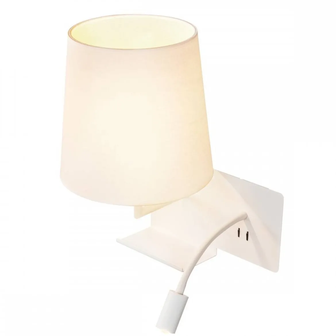 SLV No. 1003459 SOMNILA FLEX Indoor LED Wandaufbauleuchte 3000K weiß Version links inkl. USB