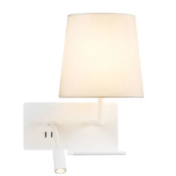 SLV No. 1003460 SOMNILA FLEX Indoor LED Wandaufbauleuchte 3000K weiß Version rechts inkl. USB