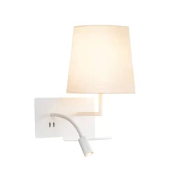 SLV No. 1003460 SOMNILA FLEX Indoor LED Wandaufbauleuchte 3000K weiß Version rechts inkl. USB