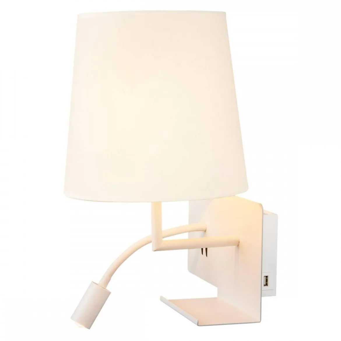 SLV No. 1003460 SOMNILA FLEX Indoor LED Wandaufbauleuchte 3000K weiß Version rechts inkl. USB