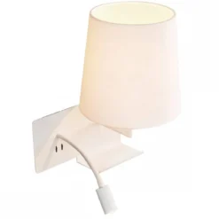 SLV No. 1003460 SOMNILA FLEX Indoor LED Wandaufbauleuchte 3000K weiß Version rechts inkl. USB