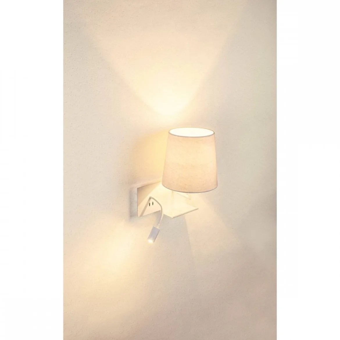 SLV No. 1003460 SOMNILA FLEX Indoor LED Wandaufbauleuchte 3000K weiß Version rechts inkl. USB