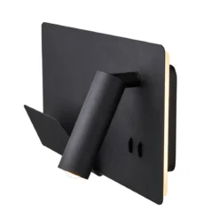 SLV No. 1003455 SOMNILA SPOT Indoor LED Wandaufbauleuchte 3000K schwarz Version links inkl. USB