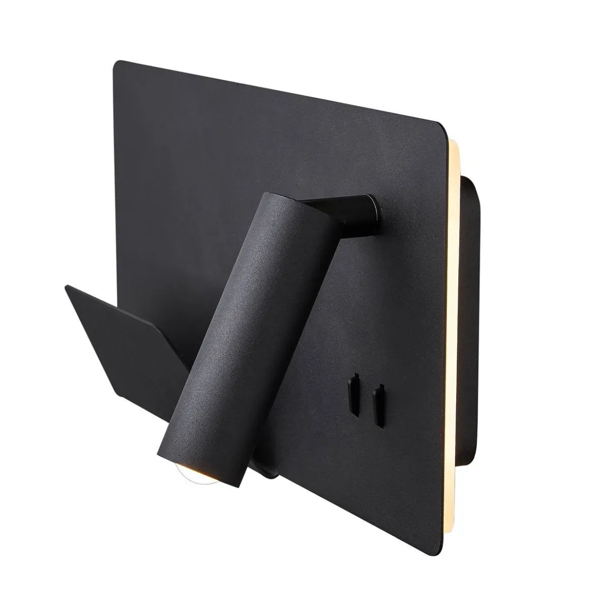 SLV No. 1003455 SOMNILA SPOT Indoor LED Wandaufbauleuchte 3000K schwarz Version links inkl. USB