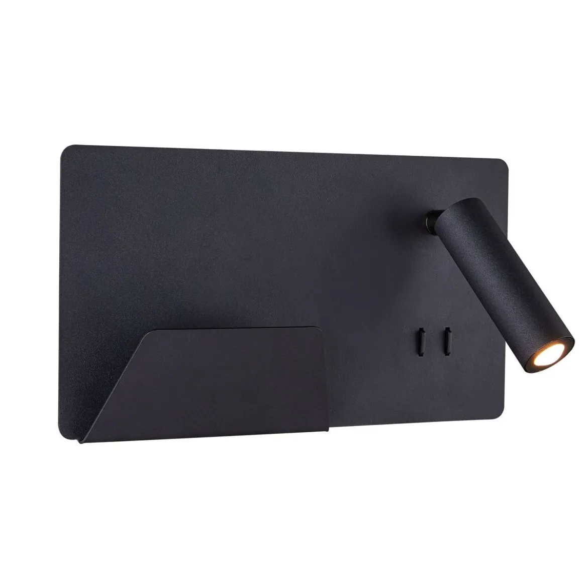 SLV No. 1003455 SOMNILA SPOT Indoor LED Wandaufbauleuchte 3000K schwarz Version links inkl. USB