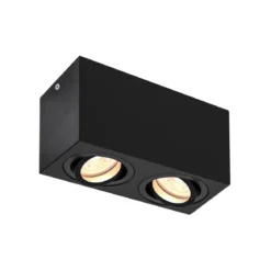 SLV No. 1002005 TRILEDO Double Indoor Deckenaufbauleuchte GU10 schwarz max 10W