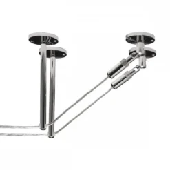 SLV No. 186342 UMLENKER für TENSEO Niedervolt-Seilsystem chrom  lang 2 Stück