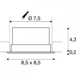 SLV No. 112682 VERLUX Einbauleuchte LED 3000K weiß 11W inkl. Treiber