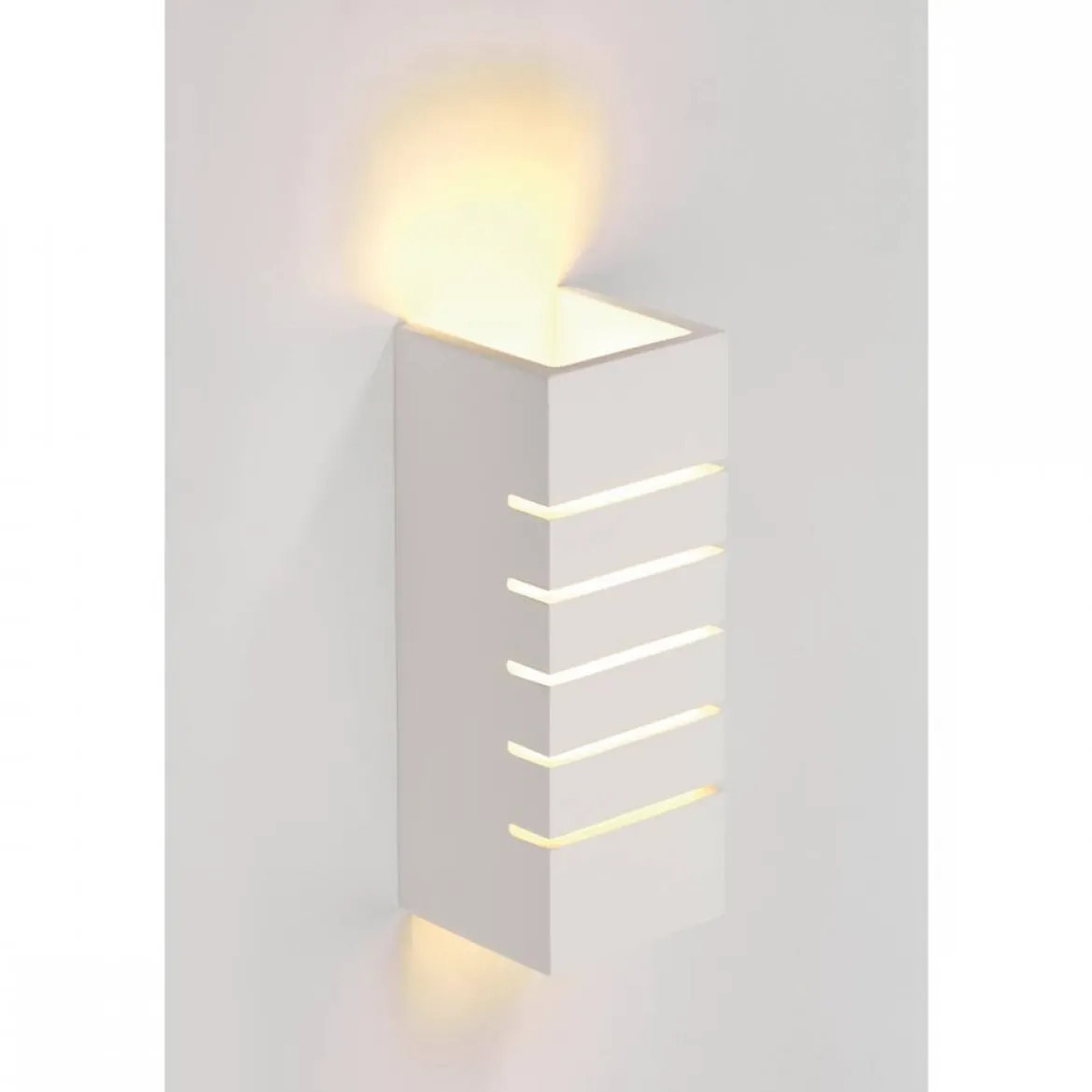 SLV No. 148010 Wandleuchte Plastra 100 SLOT eckig weisser Gips E14 max. 40W