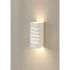 SLV No. 148010 Wandleuchte Plastra 100 SLOT eckig weisser Gips E14 max. 40W