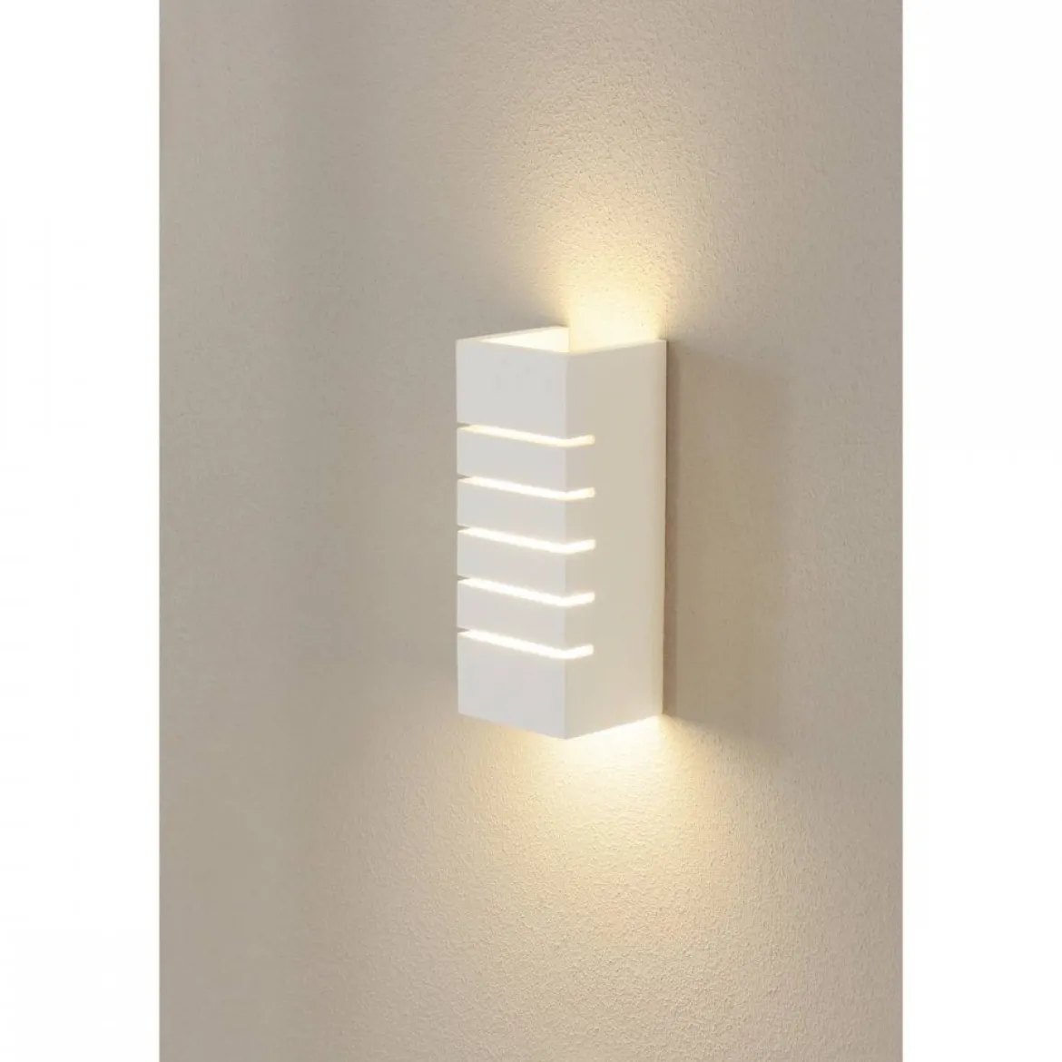 SLV No. 148010 Wandleuchte Plastra 100 SLOT eckig weisser Gips E14 max. 40W