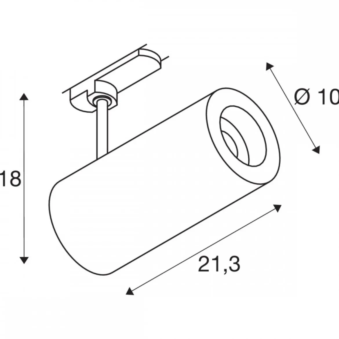 SLV 1004556 NUMINOS DALI L 3 Phasen System Leuchte schwarz 2700K 60°