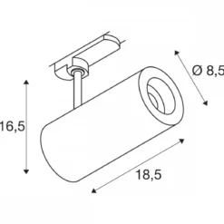 SLV 1004459 NUMINOS DALI M 3 Phasen System Leuchte schwarz 2700K 36°