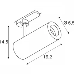 SLV 1004372 NUMINOS DALI S 3 Phasen System Leuchte schwarz 3000K 60°