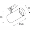 SLV 1005796 NUMINOS® DALI XL 3 Phasen Spot schwarz 36W 2700K 36°