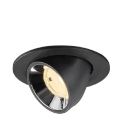 SLV 1009405 NUMINOS® GIMBLE S Deckeneinbauleuchte 3000K 55° schwarz chrom