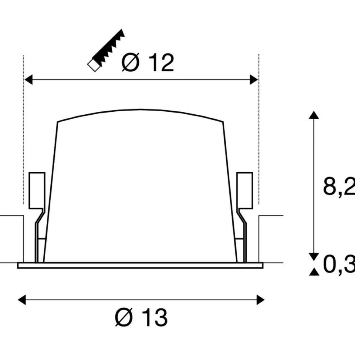 SLV 1009802 NUMINOS® L Deckeneinbauleuchte 4000K 20° weiß