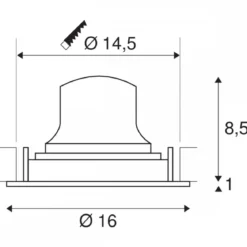 SLV 1003656 NUMINOS MOVE DL L LED Einbauleuchte schwenkbar schwarz weiß 3000K 55°