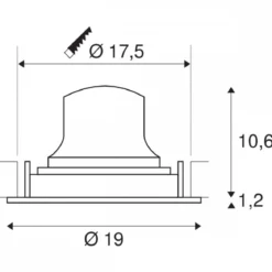 SLV 1003727 NUMINOS MOVE DL XL LED Einbauleuchte schwenkbar schwarz schwarz 3000K 55°