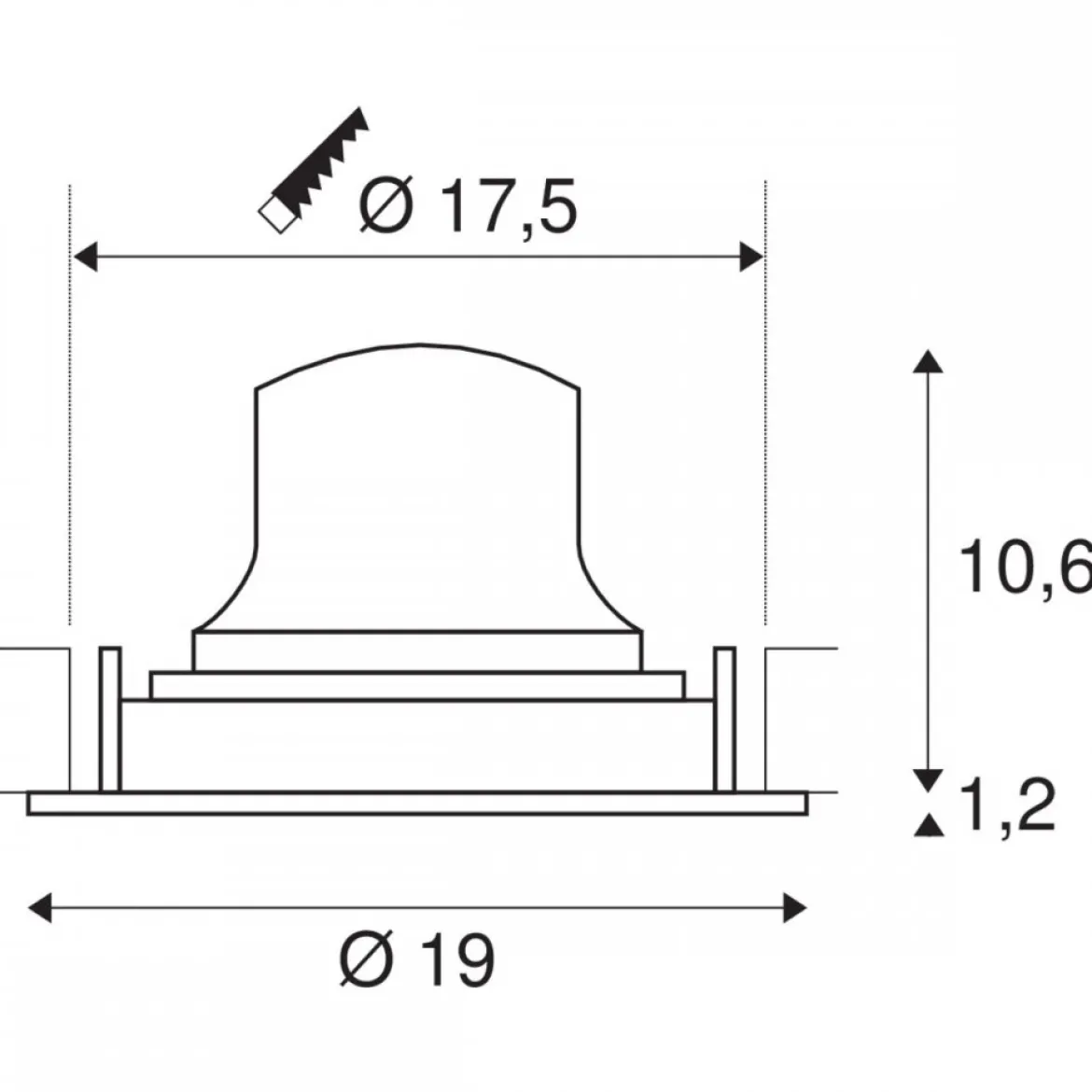 SLV 1003727 NUMINOS MOVE DL XL LED Einbauleuchte schwenkbar schwarz schwarz 3000K 55°