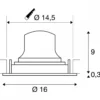 SLV 1009856 NUMINOS® MOVE L Deckeneinbauleuchte 4000K 20° weiß