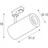 SLV 1004286 NUMINOS PHASE L 3 Phasen System Leuchte weiß 4000K 24°