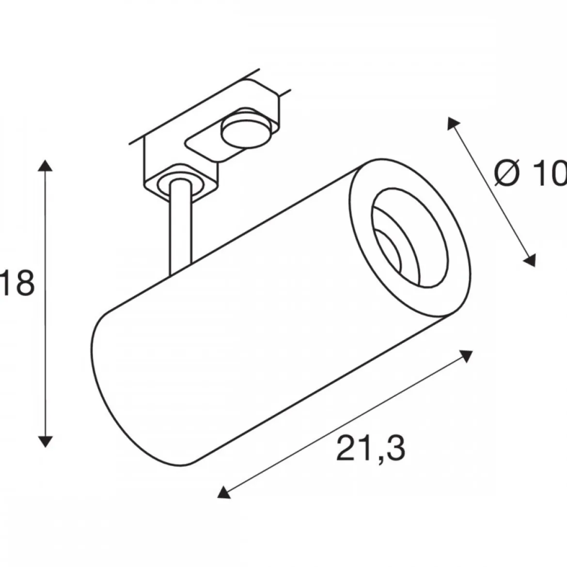 SLV 1004267 NUMINOS PHASE L 3 Phasen System Leuchte schwarz 2700K 36°