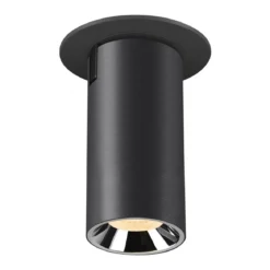 SLV 1006944 NUMINOS® PROJECTOR S Deckeneinbauleuchte 3000K 40° zylindrisch schwarz chrom