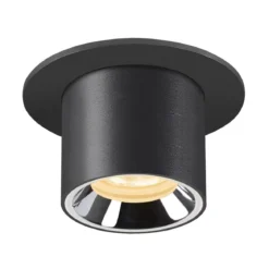 SLV 1006890 NUMINOS® PROJECTOR XS Deckeneinbauleuchte 3000K 40° zylindrisch schwarz chrom