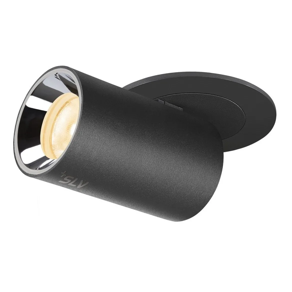 SLV 1006893 NUMINOS® PROJECTOR XS Deckeneinbauleuchte 3000K 55° zylindrisch schwarz chrom