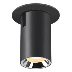 SLV 1006893 NUMINOS® PROJECTOR XS Deckeneinbauleuchte 3000K 55° zylindrisch schwarz chrom