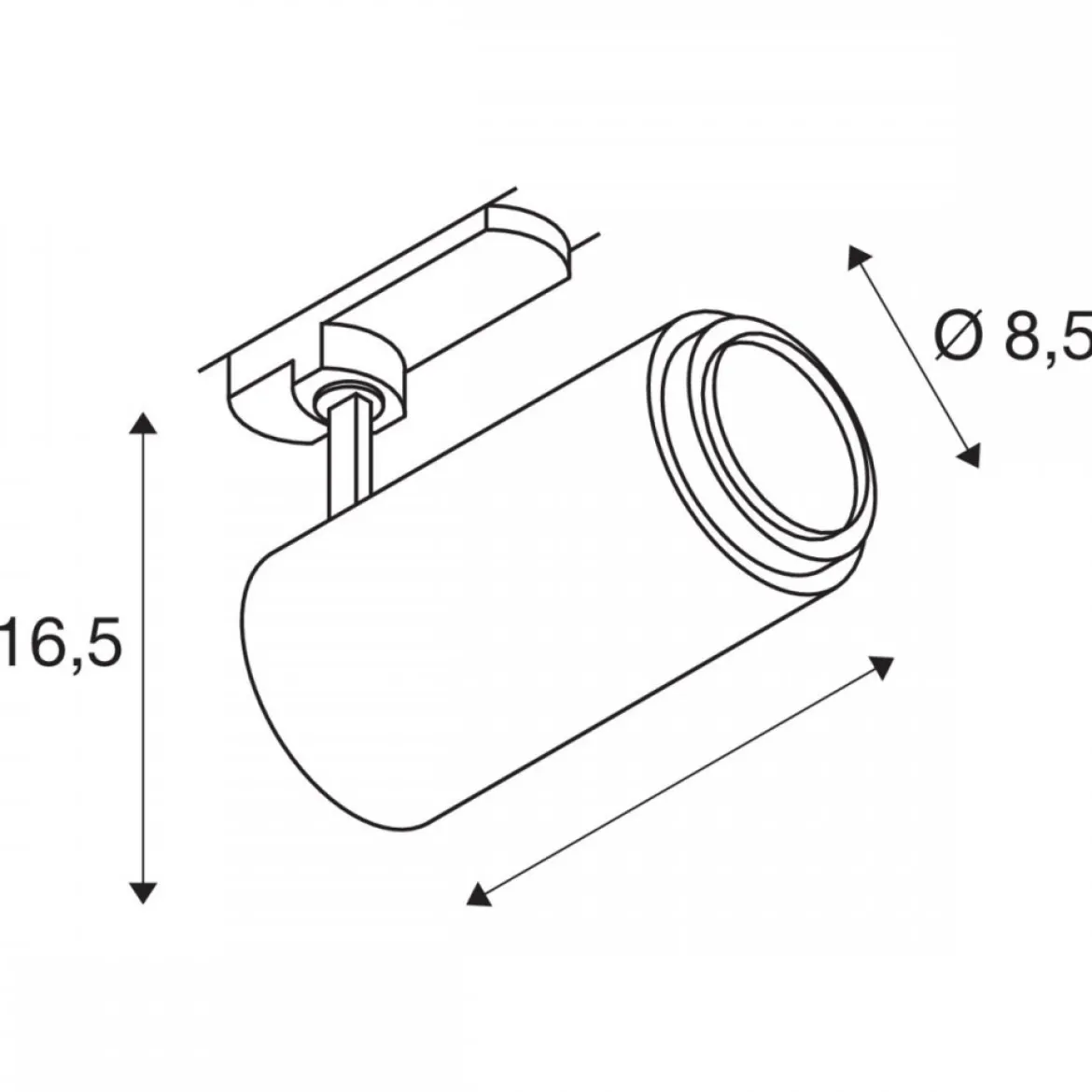 SLV 1006116 NUMINOS® ZOOM M DALI 3 Phasen Spot schwarz 20W 3000K 15-60°