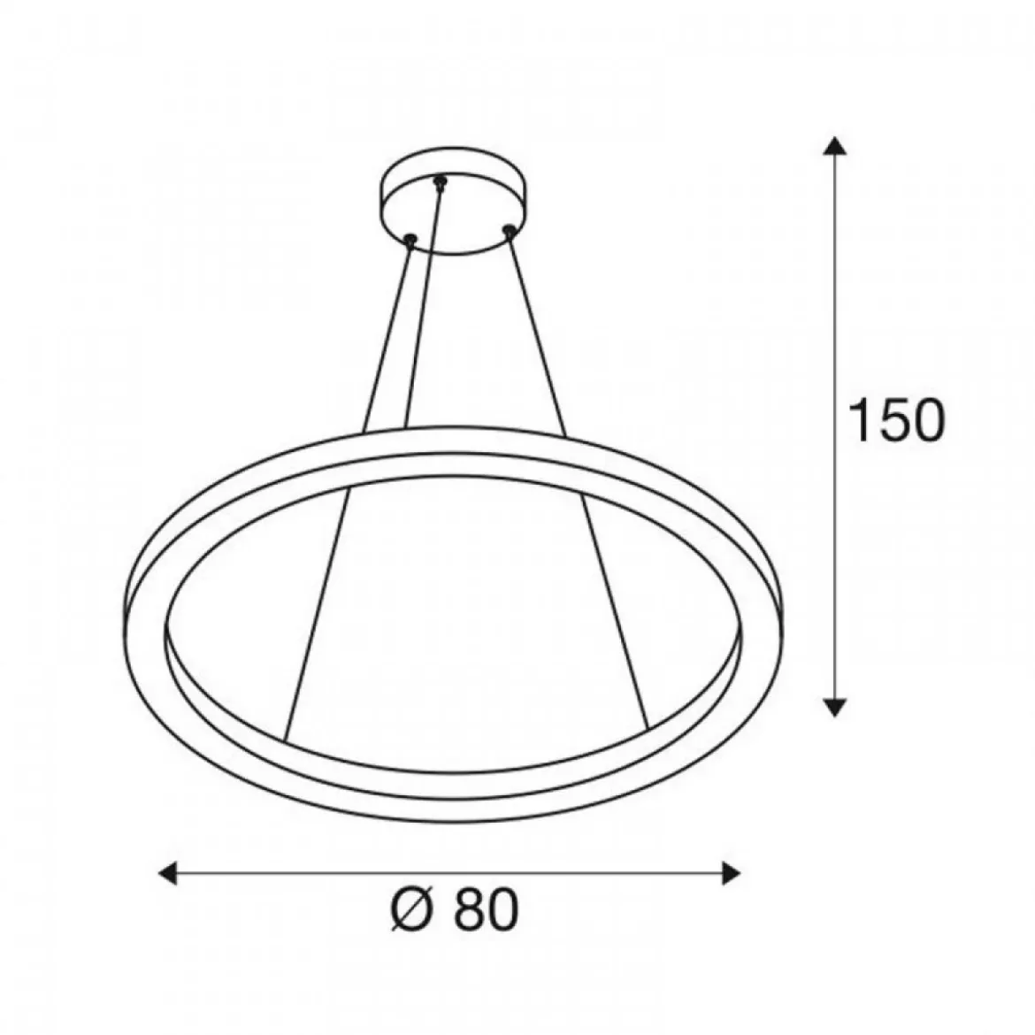 SLV 1002912 ONE 80 DALI Indoor LED Pendelleuchte weiß CCT