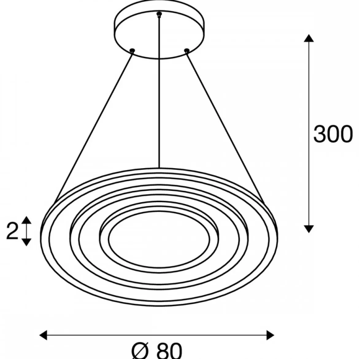 SLV 1007702 ONE FLAT Pendelleuchte triple 80cm 2700K 3000K DALI Touch weiß