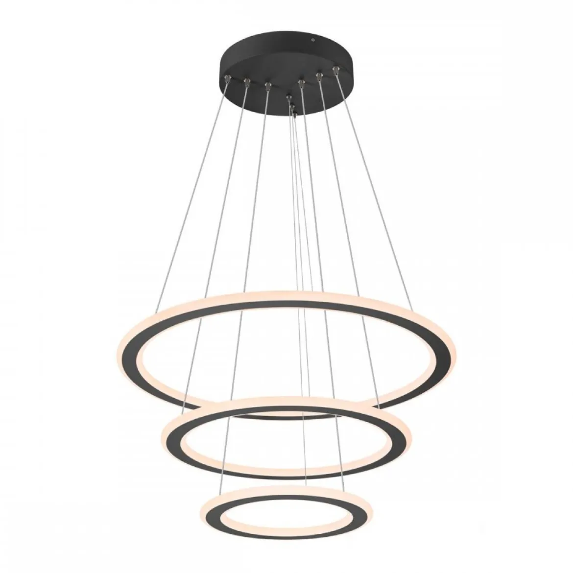 SLV 1007701 ONE FLAT Pendelleuchte triple 80cm 2700K 3000K DALI Touch schwarz