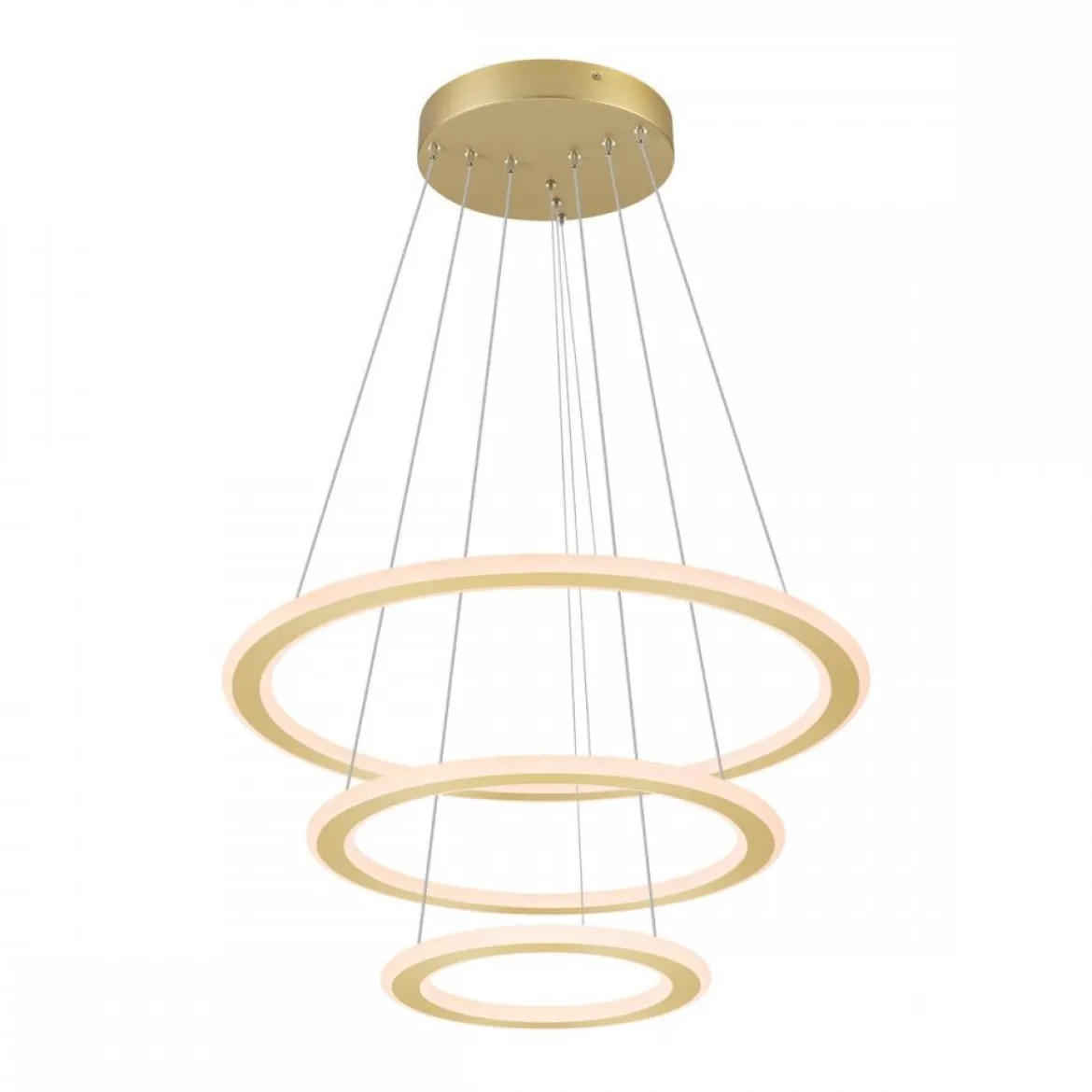 SLV 1007703 ONE FLAT Pendelleuchte triple 80cm 2700K 3000K DALI Touch messing