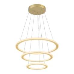 SLV 1007703 ONE FLAT Pendelleuchte triple 80cm 2700K 3000K DALI Touch messing