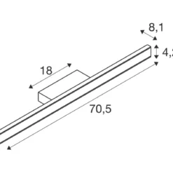 SLV 1008083 ONE LINEAR 70 Wandaufbauleuchte UP-DOWN 2700-3000K PHASE messing