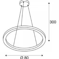 SLV 1004764 ONE 80 PD DALI UP DOWN LED Pendelleuchte weiß CCT switch 3000 4000K