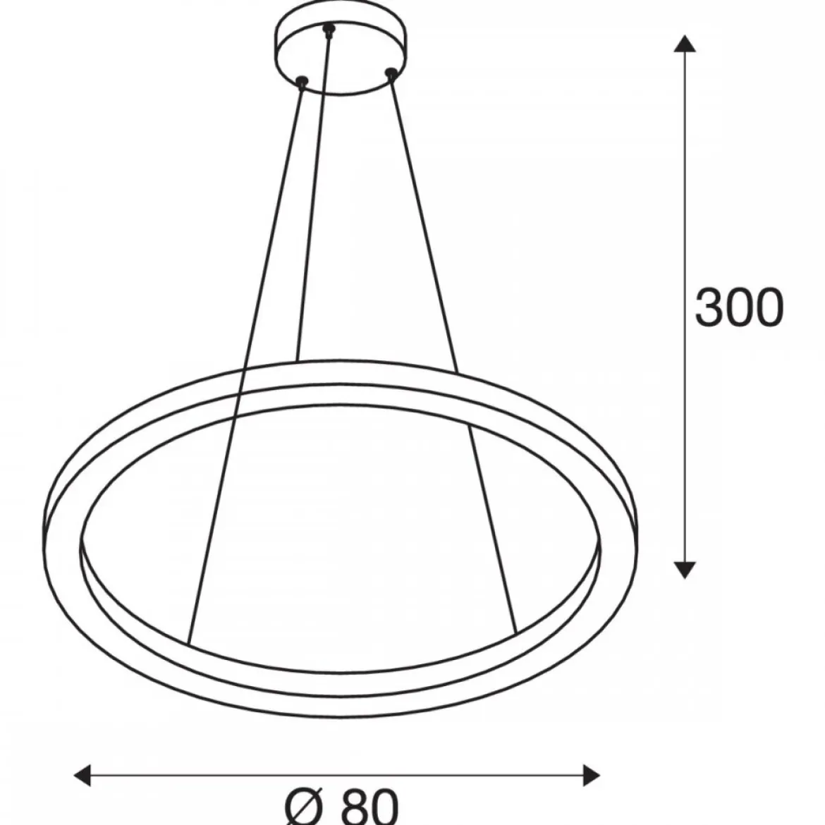 SLV 1004764 ONE 80 PD DALI UP DOWN LED Pendelleuchte weiß CCT switch 3000 4000K