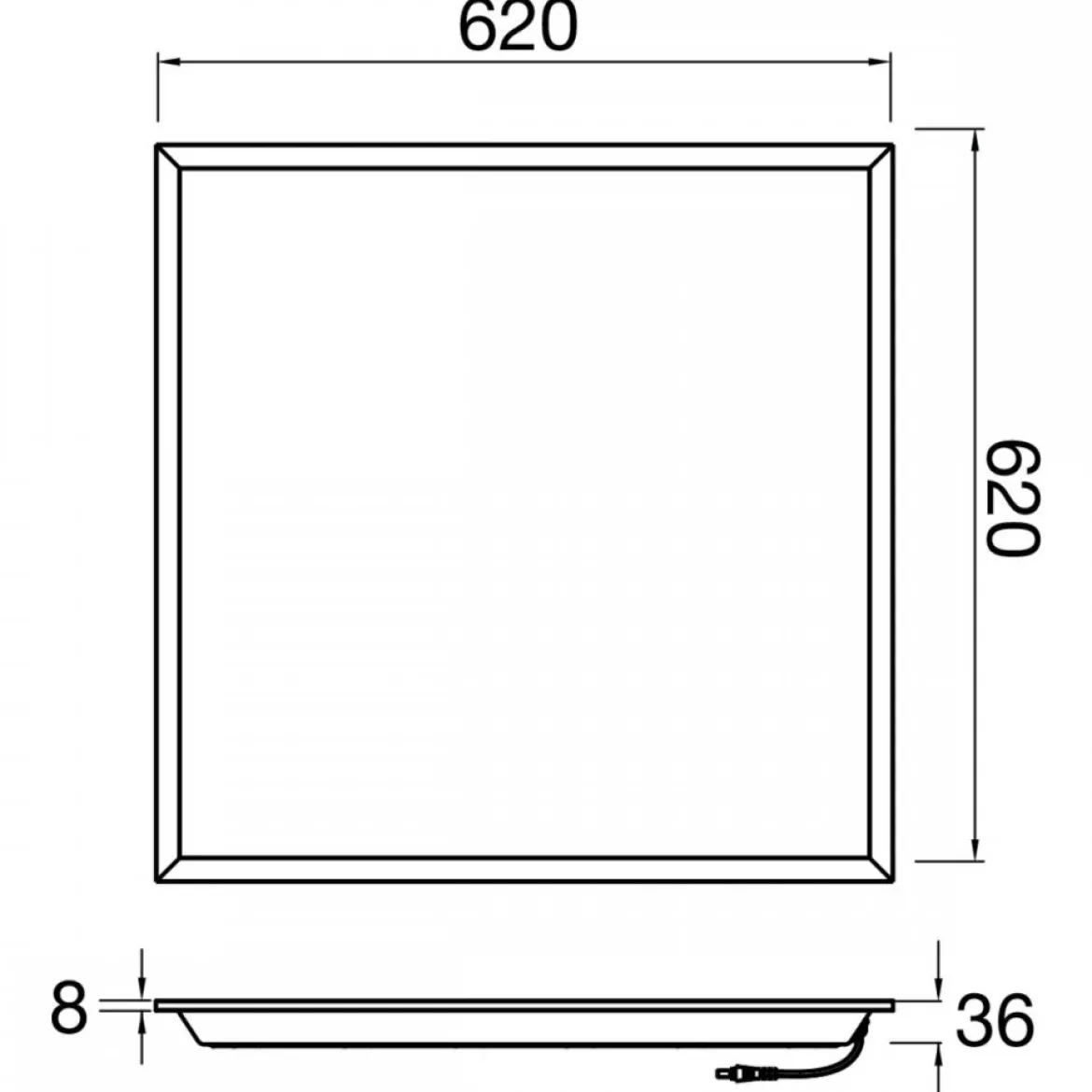 SLV 1010112 PANEL P 625 45 830 WB UGR19 ML DALI WH