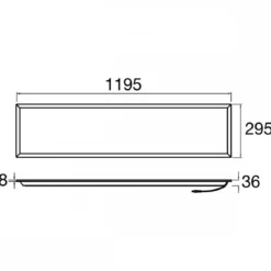 SLV 1010116 PANEL P 1200x300 45 830 WB UGR19 ML DALI WH