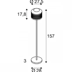SLV 1010207 PANTILO ROPE 27 Stehleuchte silber 1-flammig E27 157cm