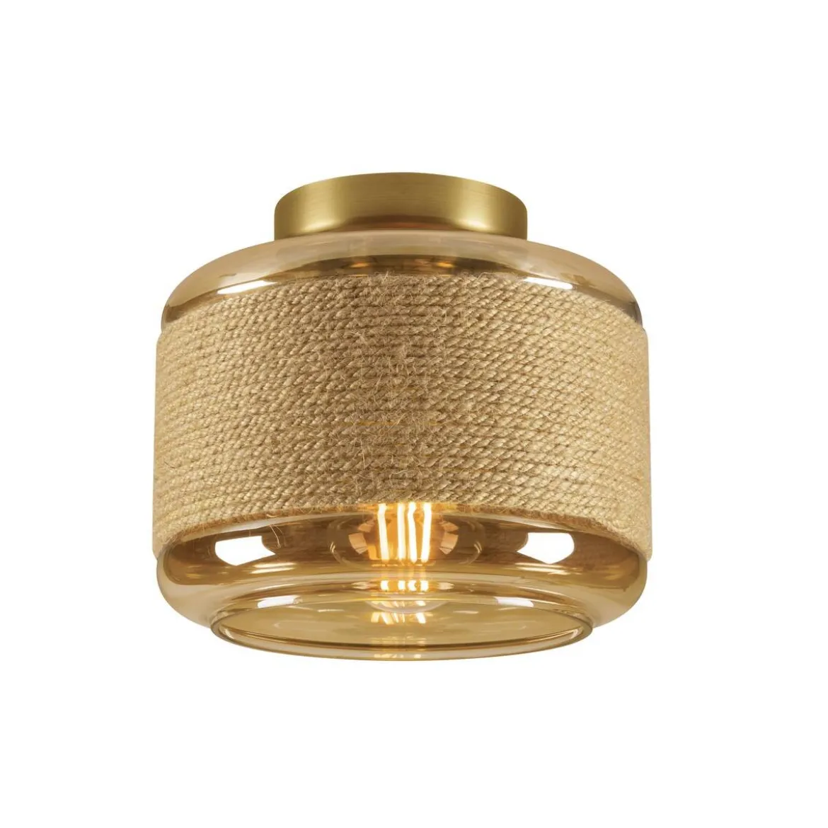 SLV 1007592 PANTILO ROPE 19 Wand- und Deckenaufbauleuchte zylindrisch E27 gold