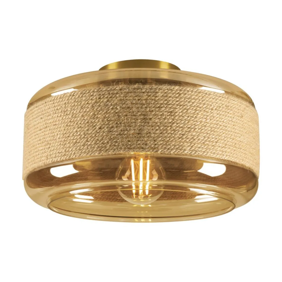 SLV 1007591 PANTILO ROPE 27 Wand- und Deckenaufbauleuchte zylindrisch E27 gold