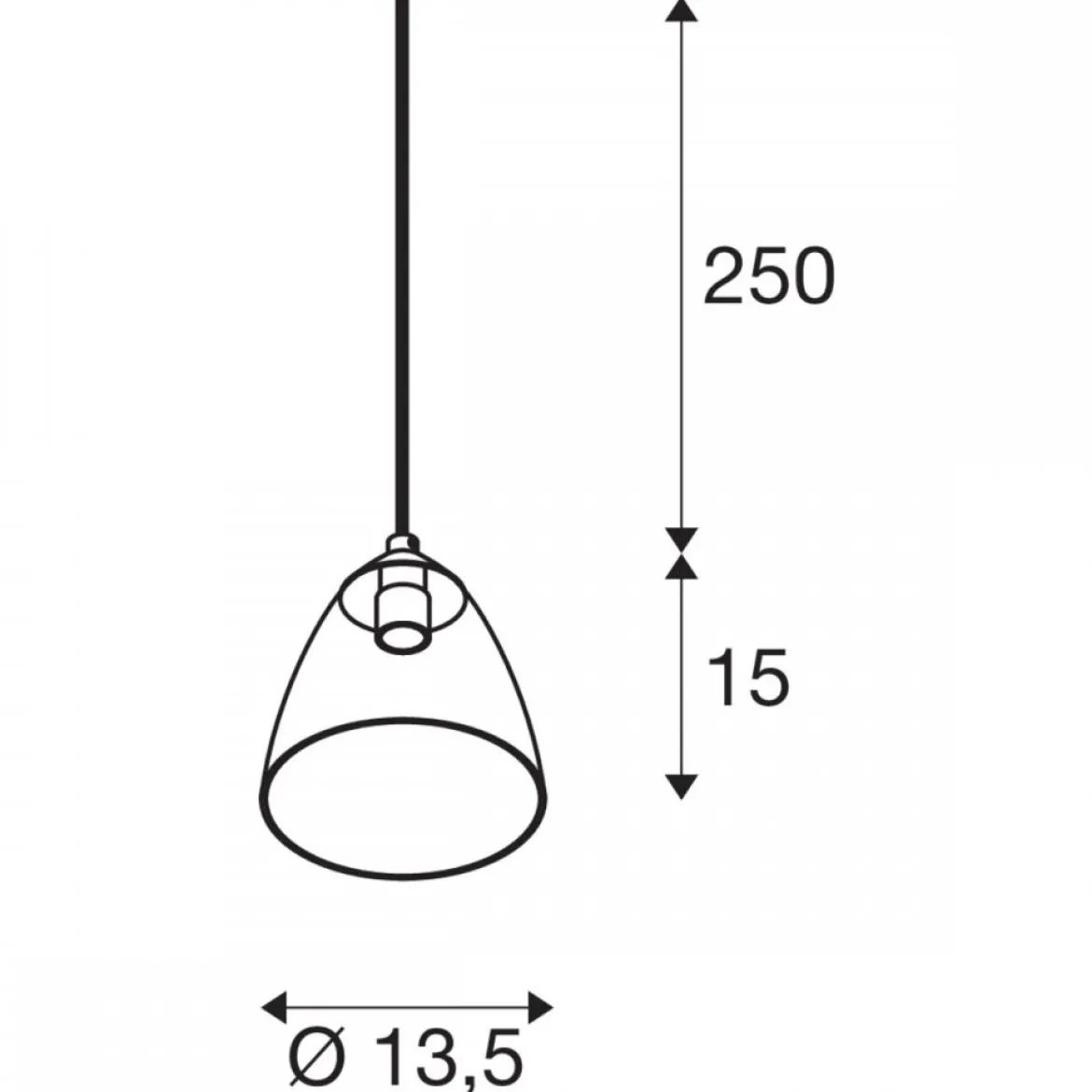 SLV 1006160 PARA CONE GL GU10 Pendelleuchte weiß transparent