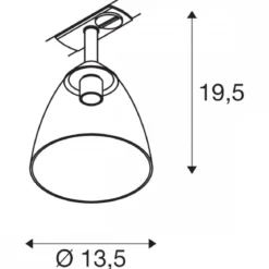 SLV 1006156 PARA CONE GL GU10 1-Phasen Spot weiß transparent